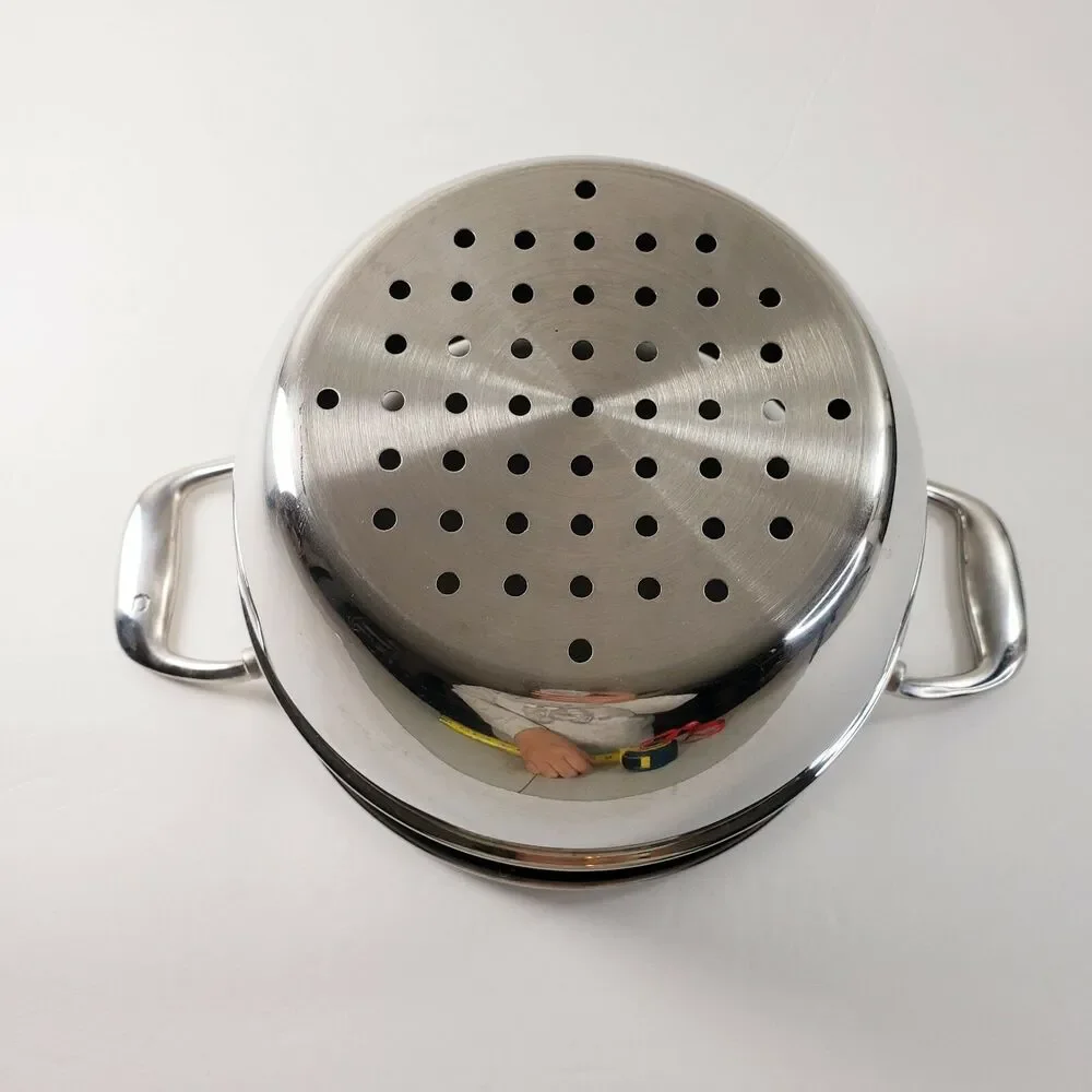 Emeril Lagassee Basket Steamer Colander Handles Stainless Steel Cookware